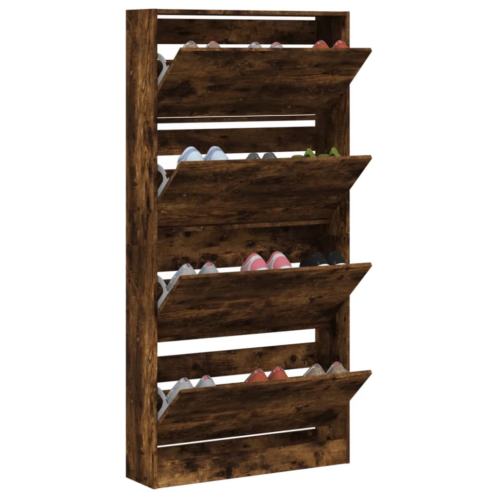 Ormarić za cipele s 4 ladice boja hrasta 80 x 21 x 163,5 cm