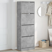 Ormarić za cipele s 4 ladice siva boja betona 60x34x187,5 cm