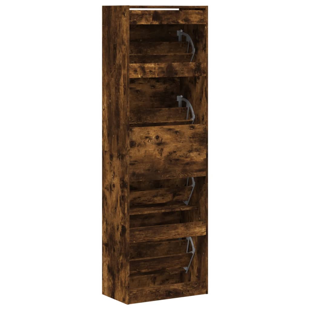 Ormarić za cipele s 4 ladice boja hrasta 60 x 34 x 187,5 cm