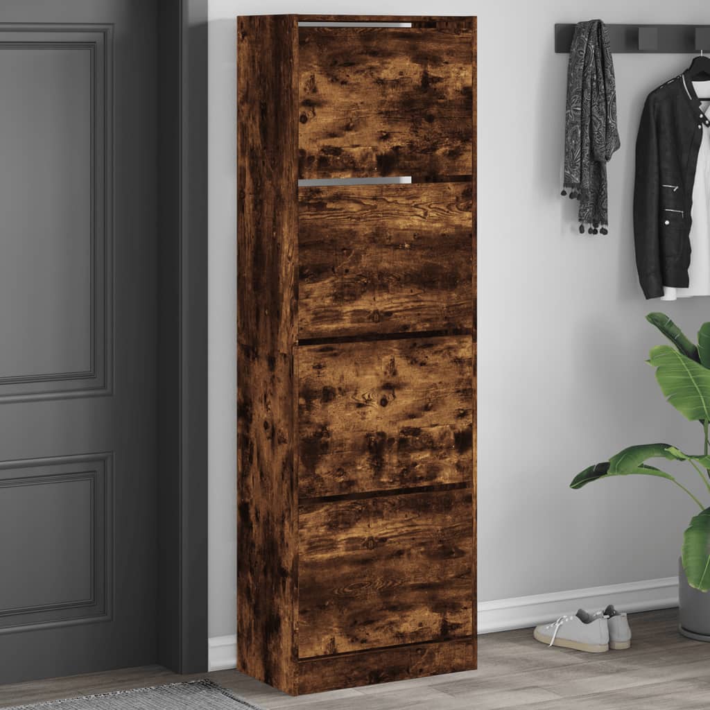 Ormarić za cipele s 4 ladice boja hrasta 60 x 34 x 187,5 cm