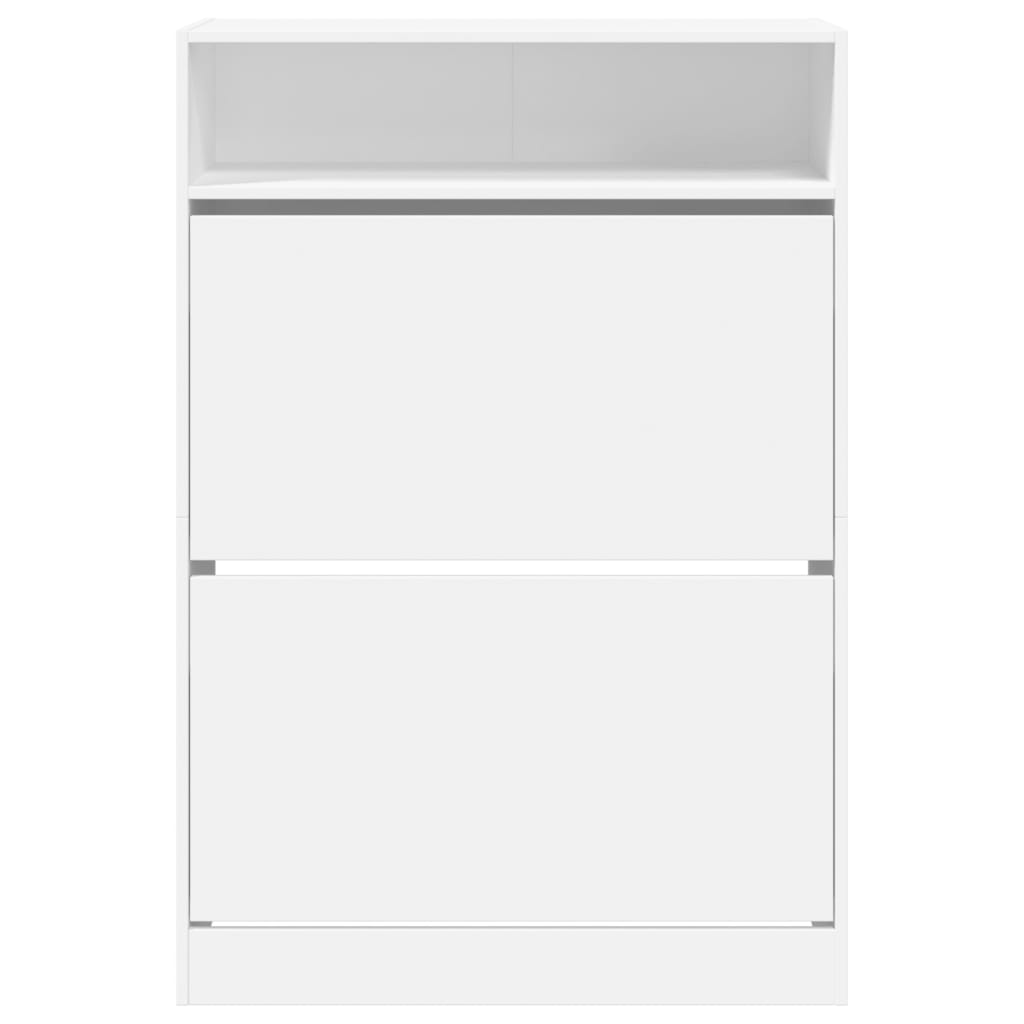 Ormarić za cipele s 2 preklopne ladice bijeli 80 x 34 x 116 cm