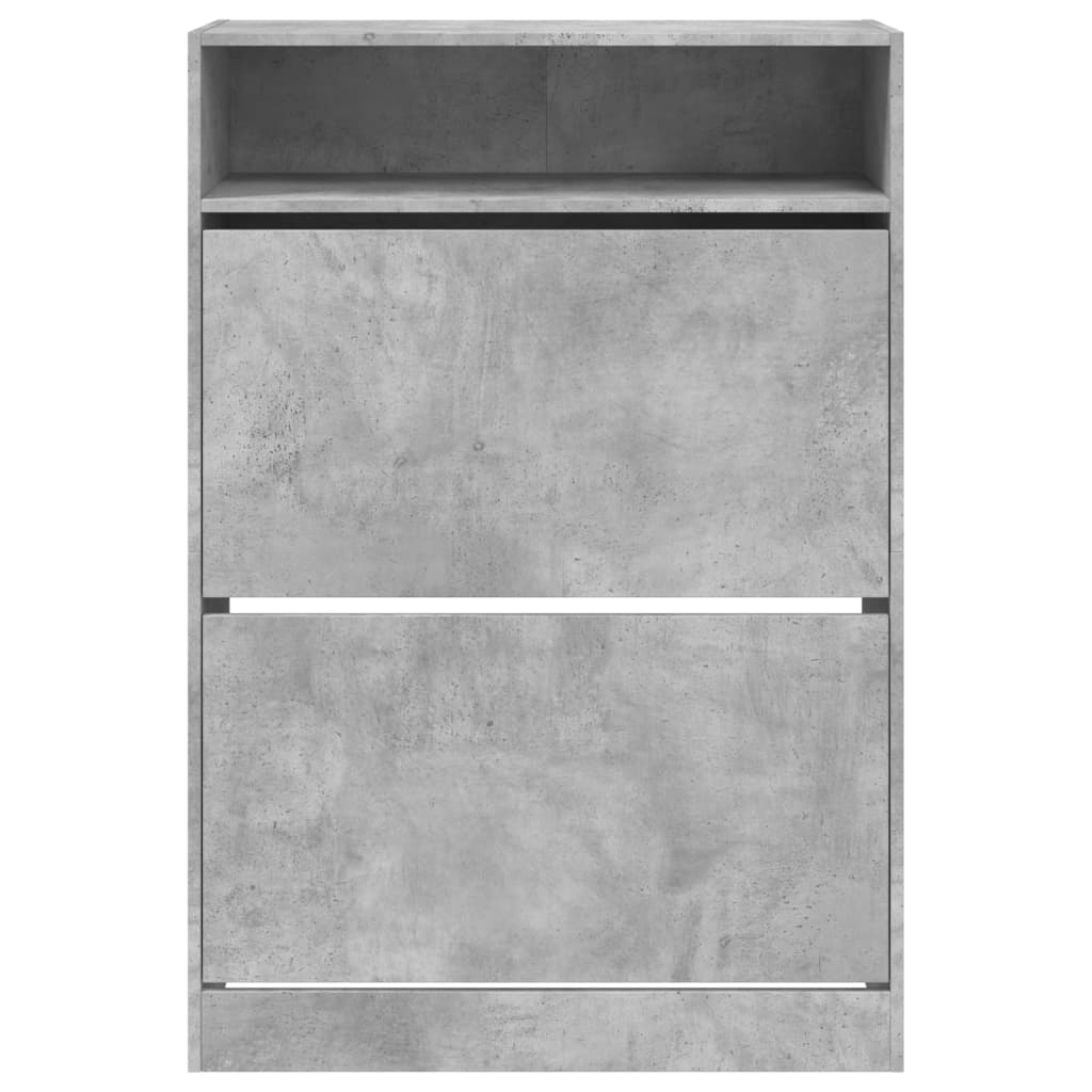 Ormarić za cipele s 2 ladice siva boja betona 80 x 34 x 116 cm