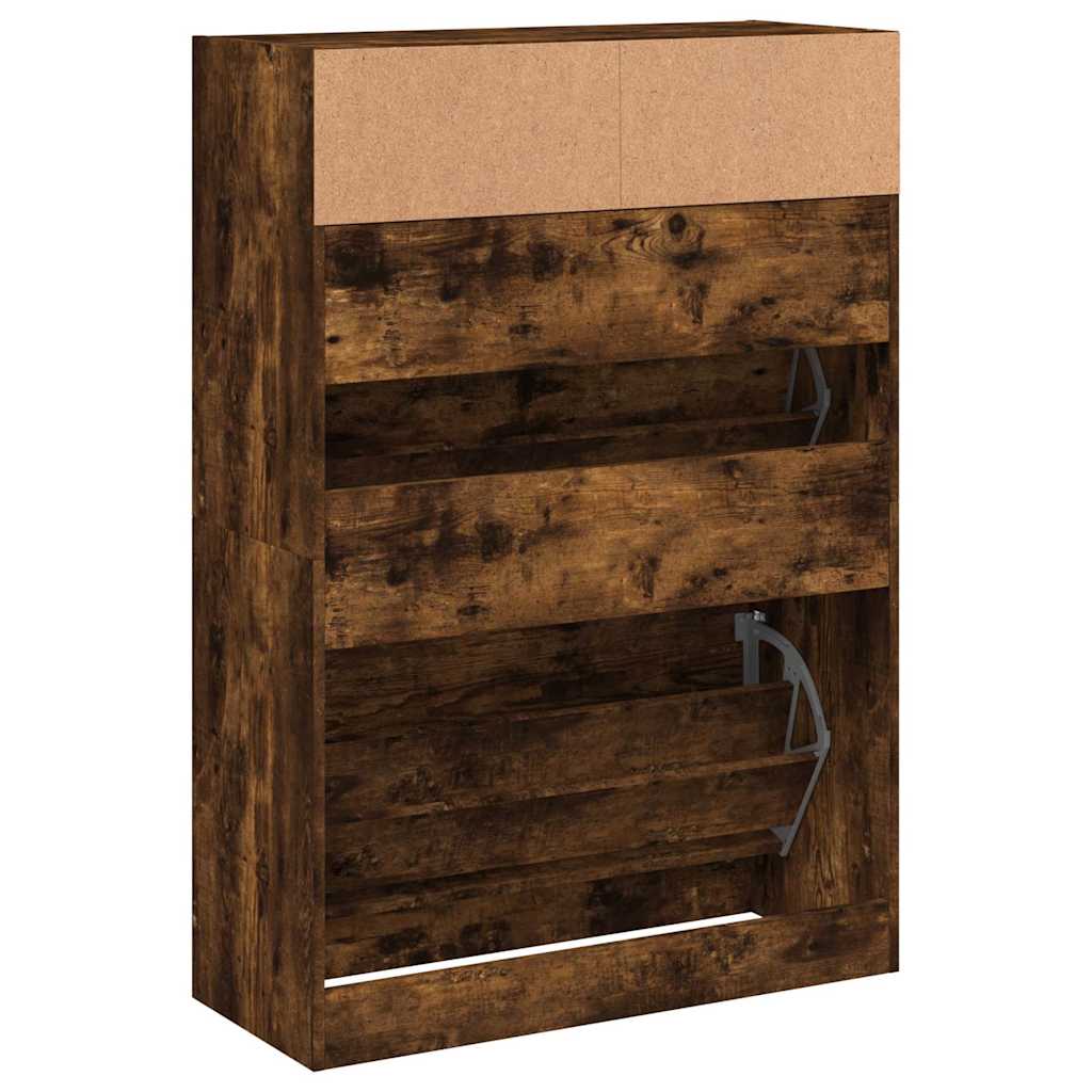 Ormarić za cipele s 2 ladice boja hrasta 80 x 34 x 116 cm