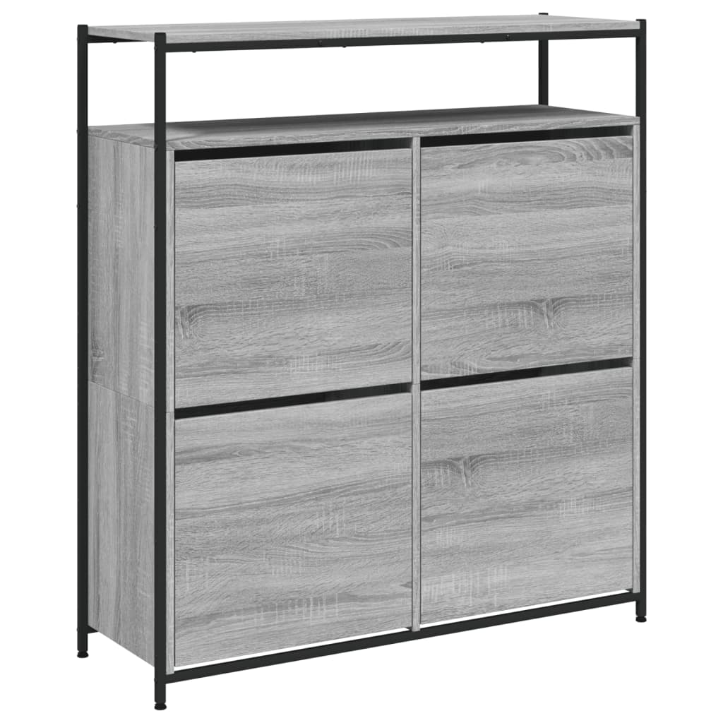 Ormarić za cipele s 4 ladice siva boja hrasta 100x34x112 cm