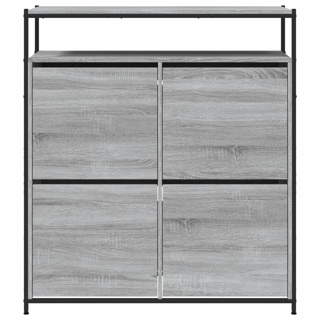 Ormarić za cipele s 4 ladice siva boja hrasta 100x34x112 cm