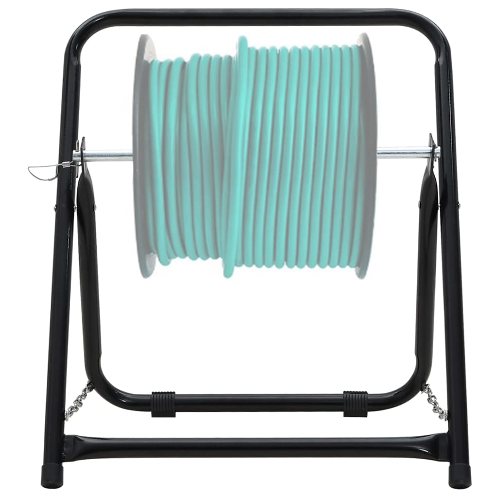 Stalak za kolut za crijevo 48 cm 45 kg crni čelični