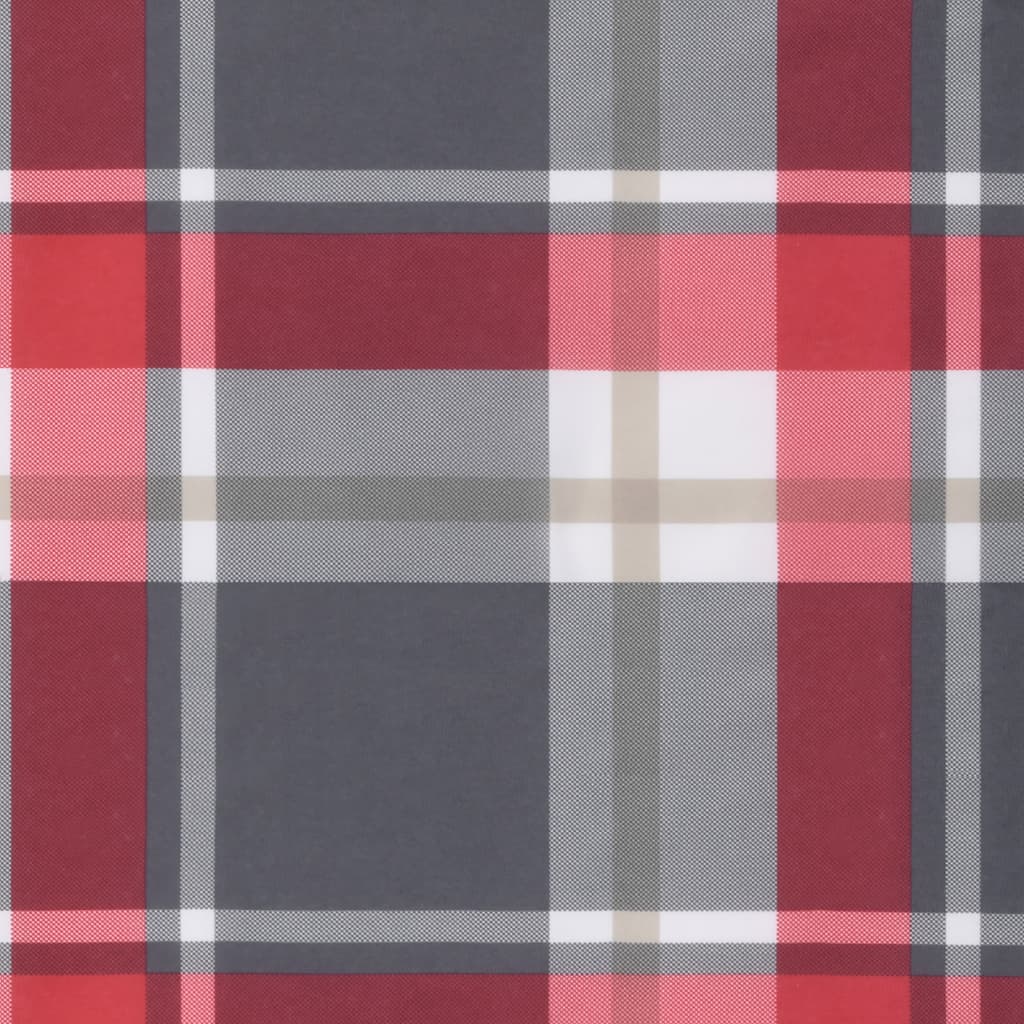 Jastuci za stolicu visoki naslon 4 kom crveni karirani tkanina