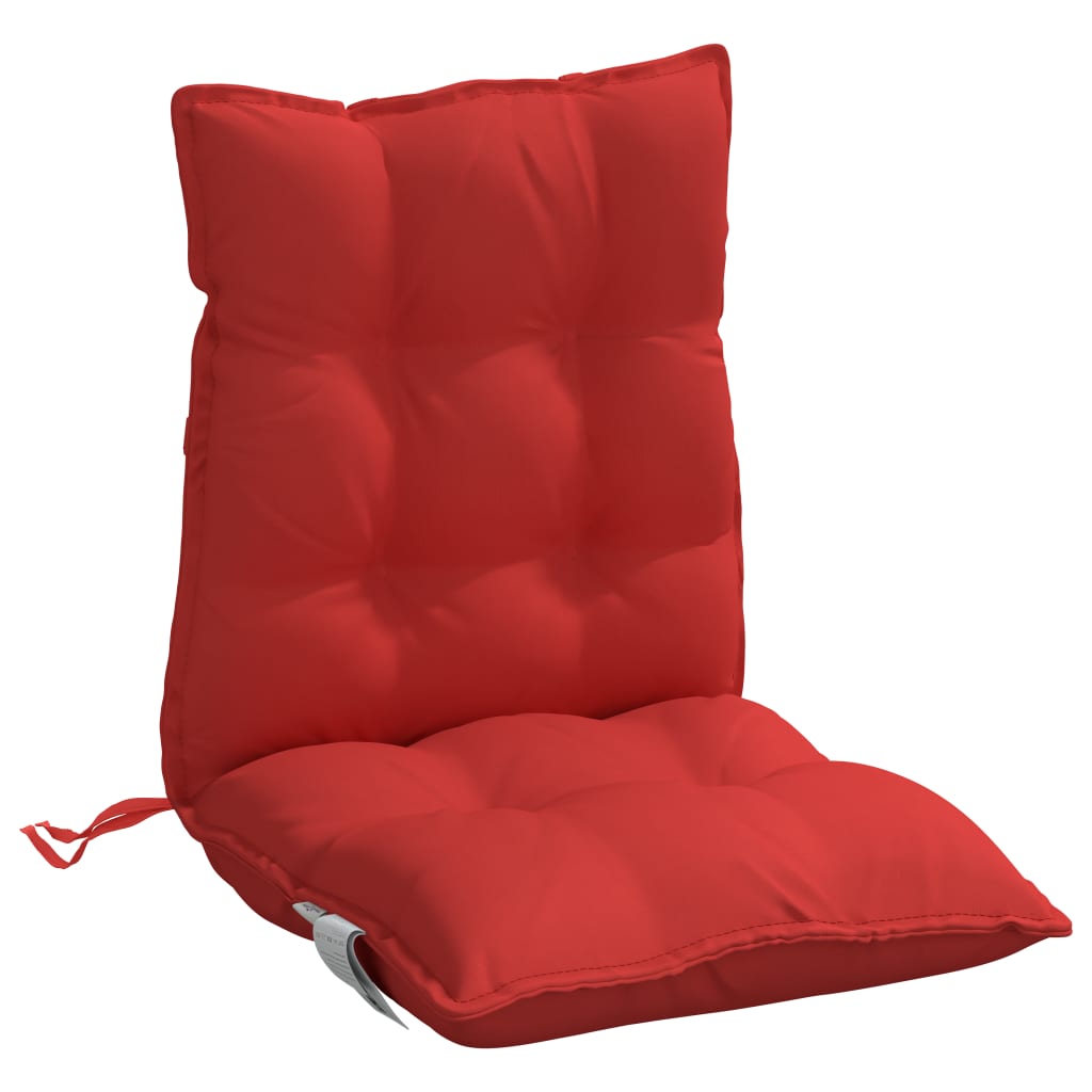Jastuci za stolice s niskim naslonom 4 kom crveni od tkanine