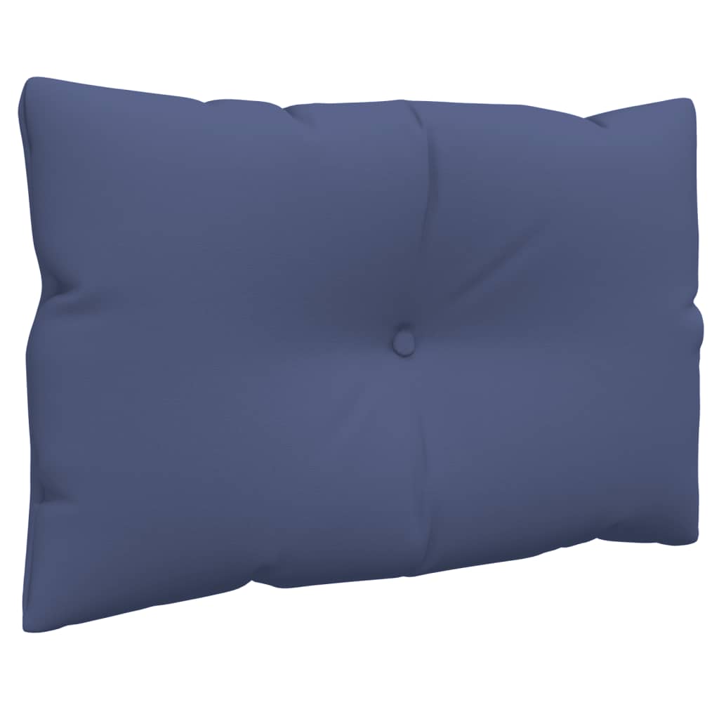 Set jastuka za palete modri 60 x 38 x 13 cm od tkanine