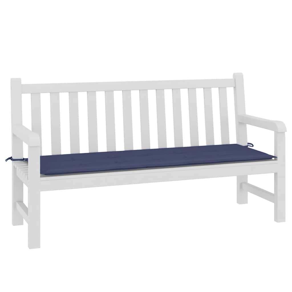 Jastuk za vrtnu klupu modri 150x50x4 cm od tkanine Oxford