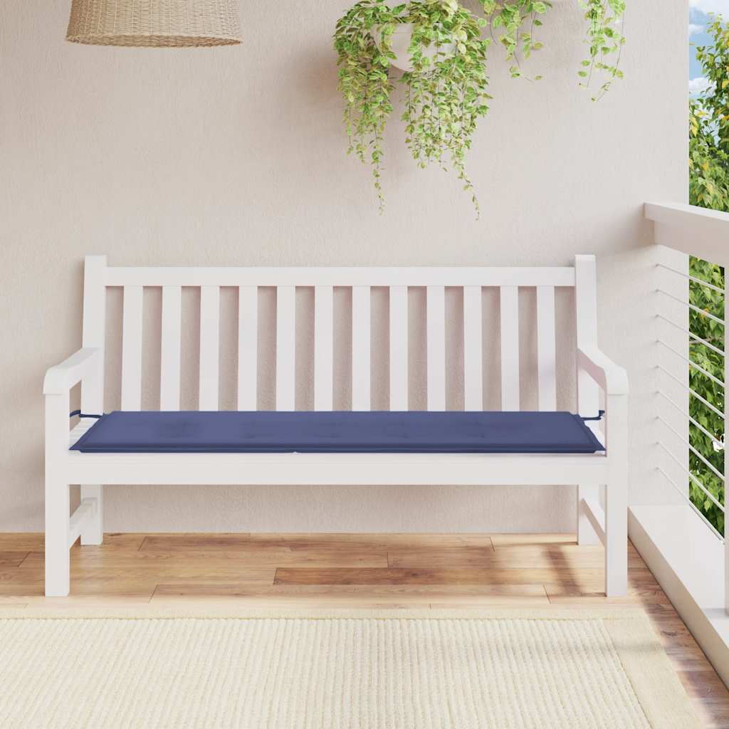 Jastuk za vrtnu klupu modri 150x50x4 cm od tkanine Oxford