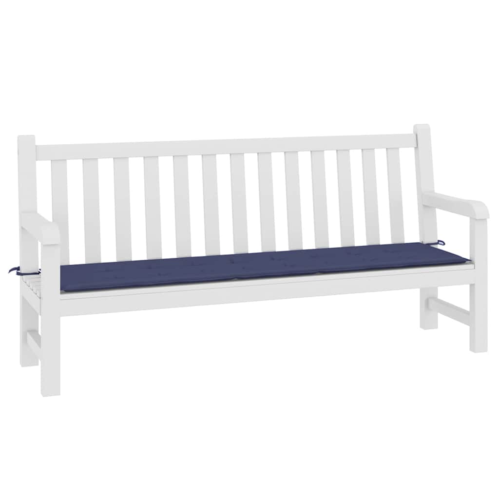 Jastuk za vrtnu klupu modri 200x50x4 cm od tkanine Oxford