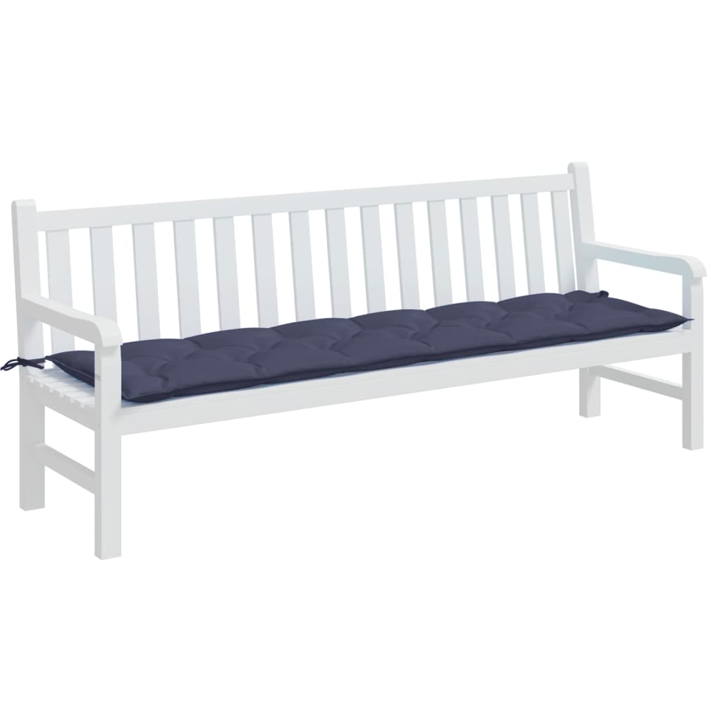 Jastuk za vrtnu klupu modri 200x50x7 cm tkanine Oxford