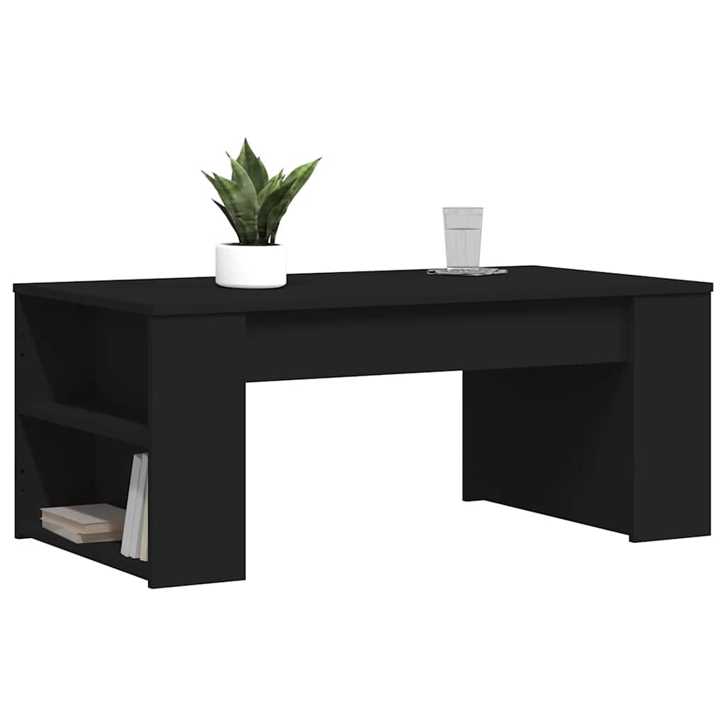 Stolić za kavu crni 102 x 55 x 42 cm od konstruiranog drva