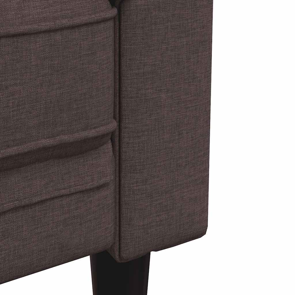 Dvosjed Chesterfield tamnosmeđi od tkanine