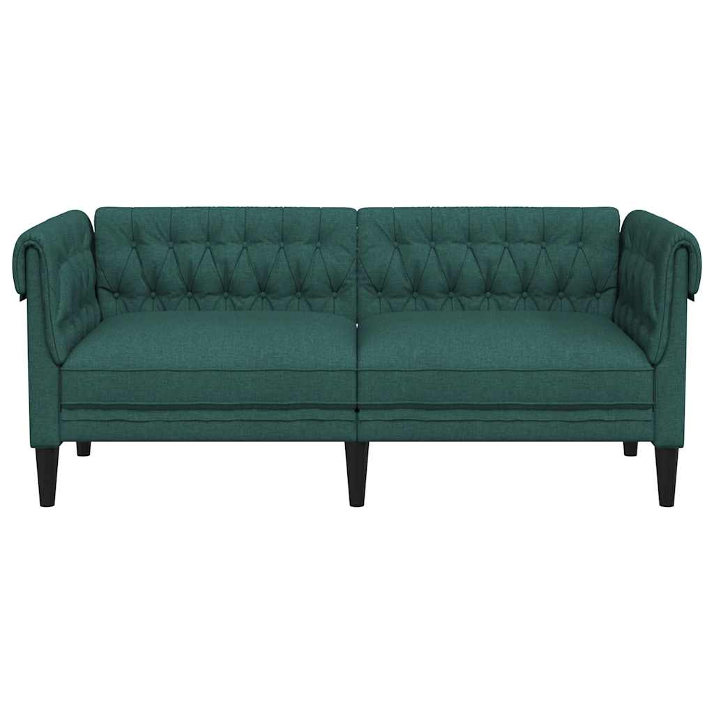 Dvosjed Chesterfield tamnozeleni od tkanine