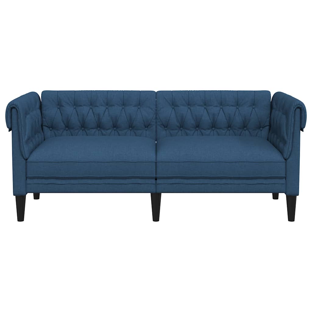 Dvosjed Chesterfield plavi od tkanine