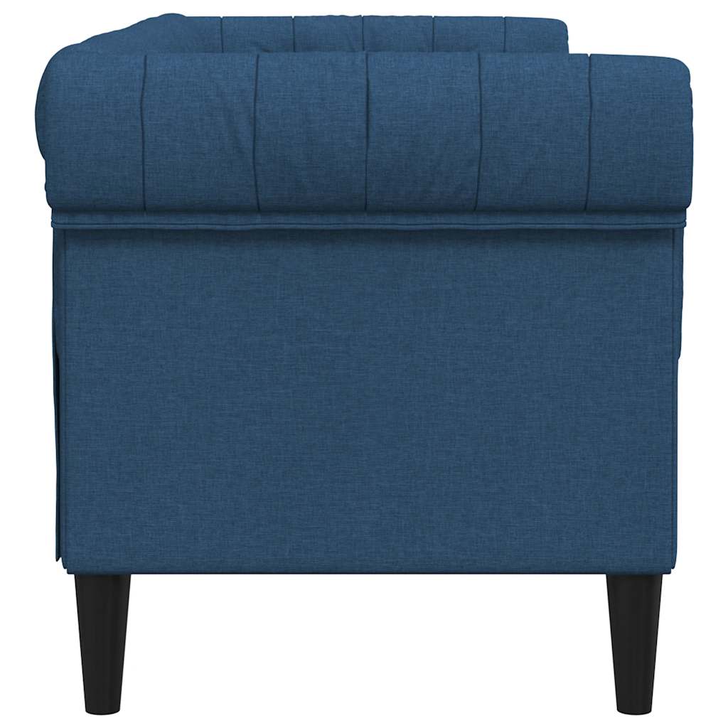 Dvosjed Chesterfield plavi od tkanine