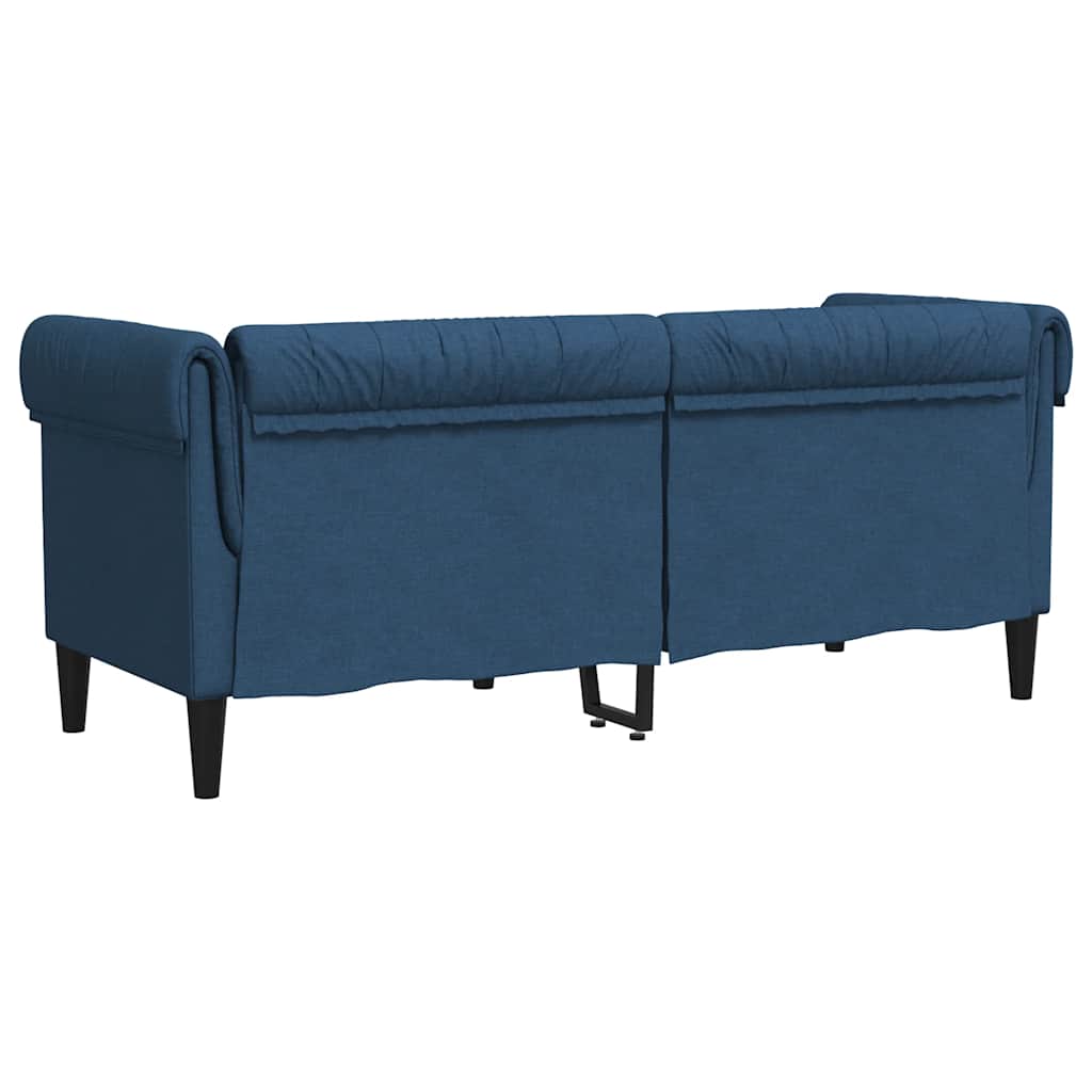 Dvosjed Chesterfield plavi od tkanine