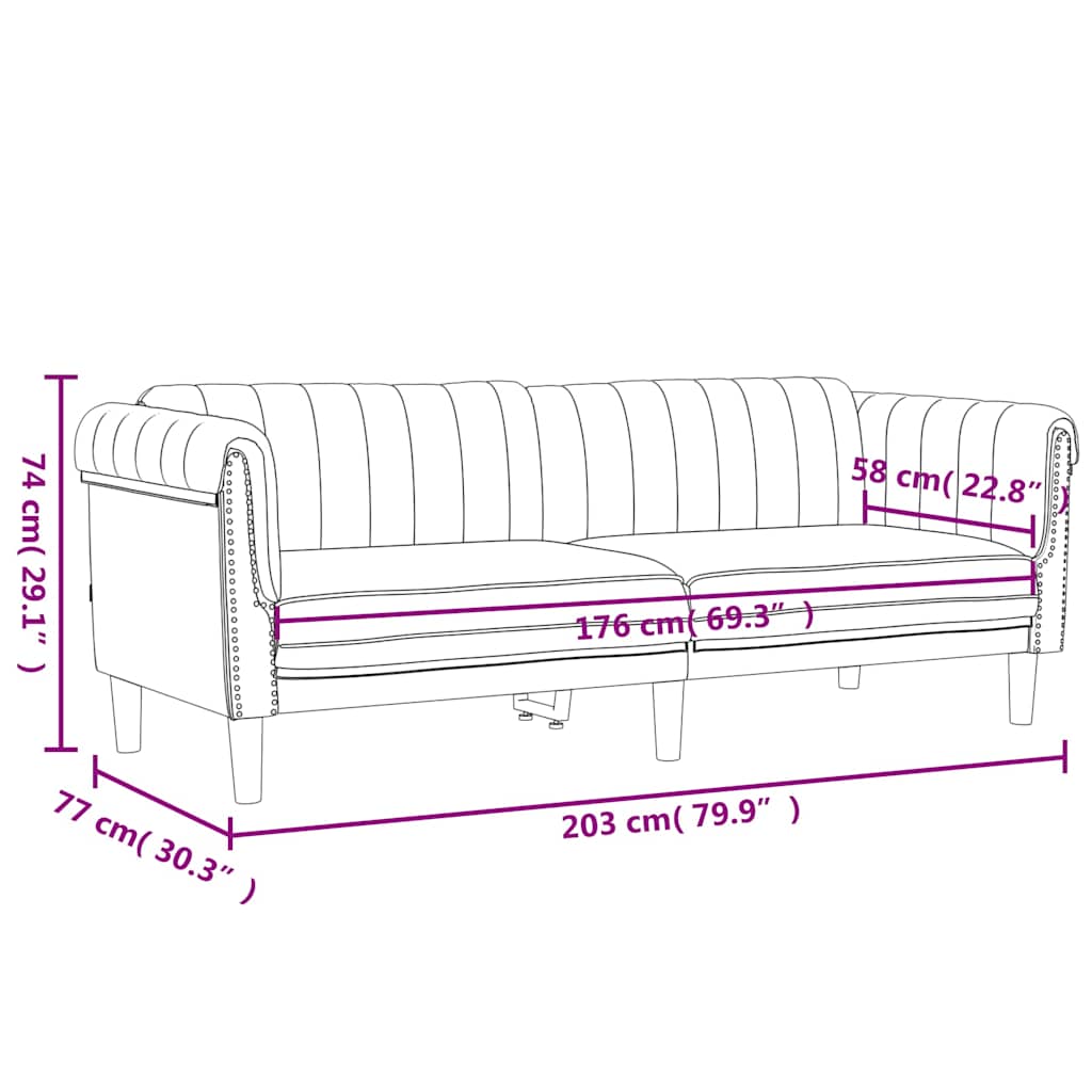 Trosjed crvena boja vina baršunasti
