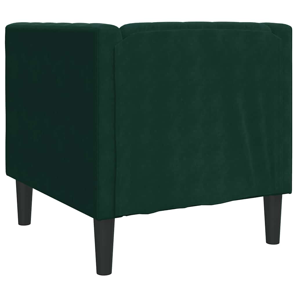 Chesterfield kauč fotelja tamnozeleni baršun