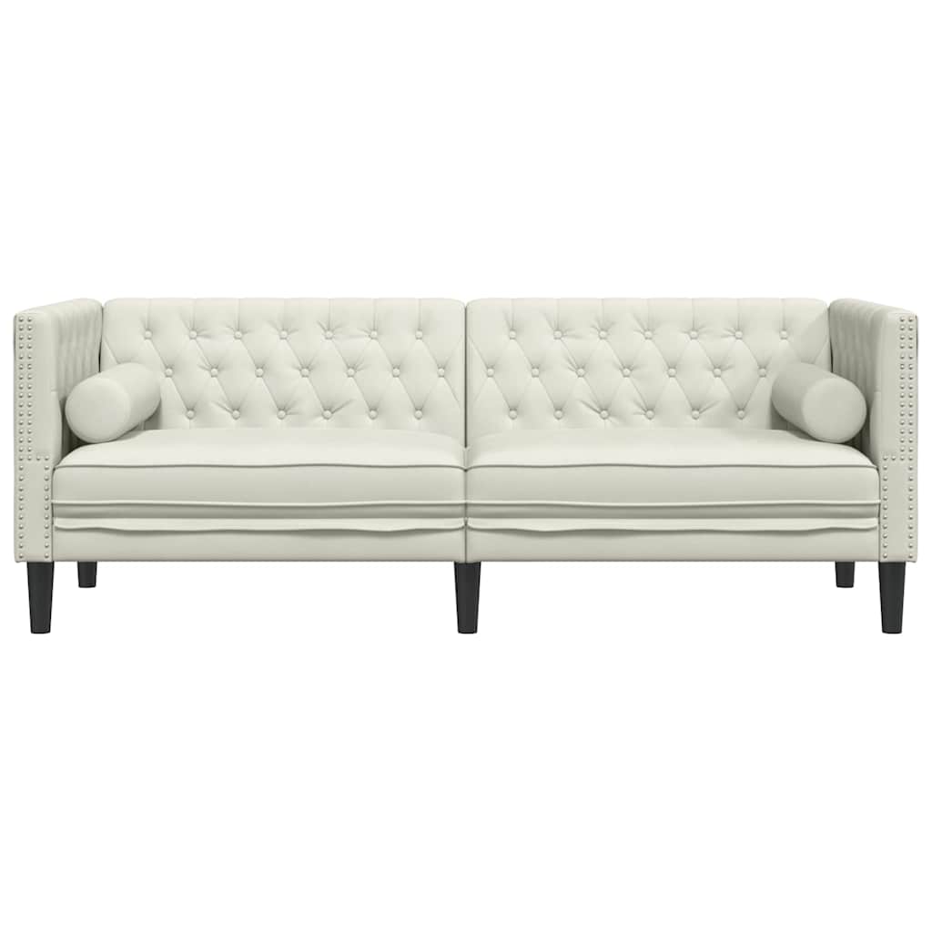 Trosjed Chesterfield s jastučićima krem baršunasti