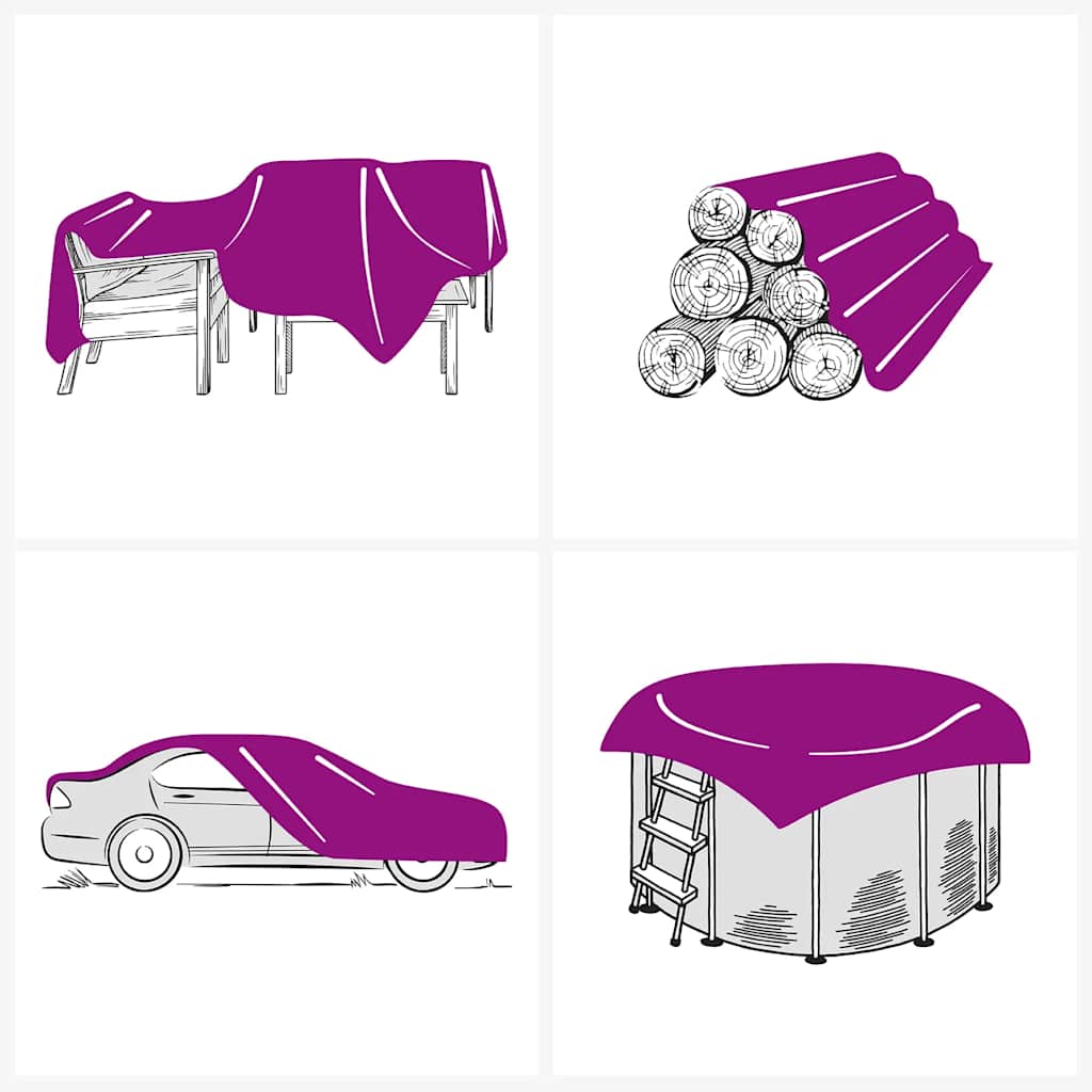 Cerada siva 5 x 7 m 650 g/m²