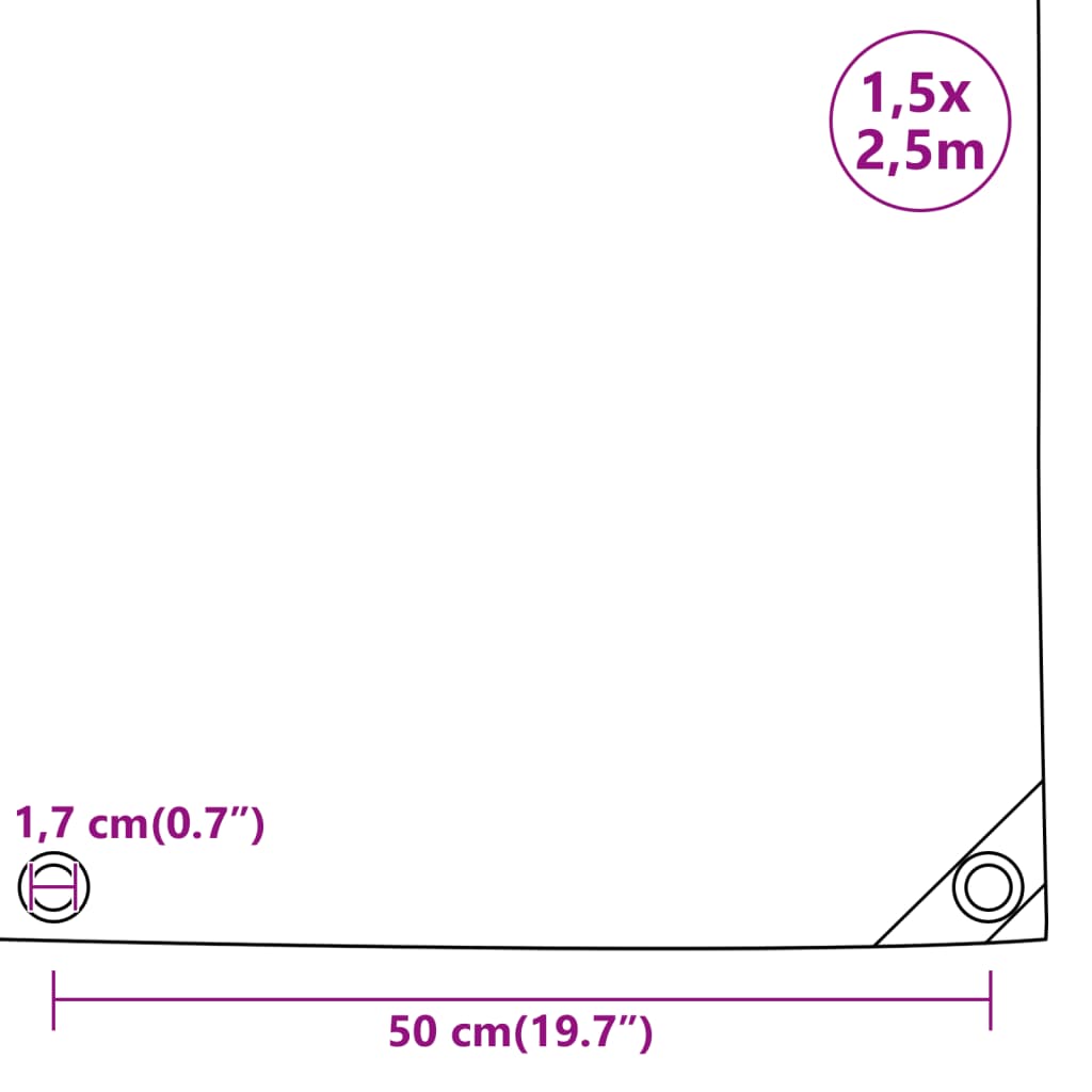 Cerada crna 1,5x2,5 m 650 g/m²