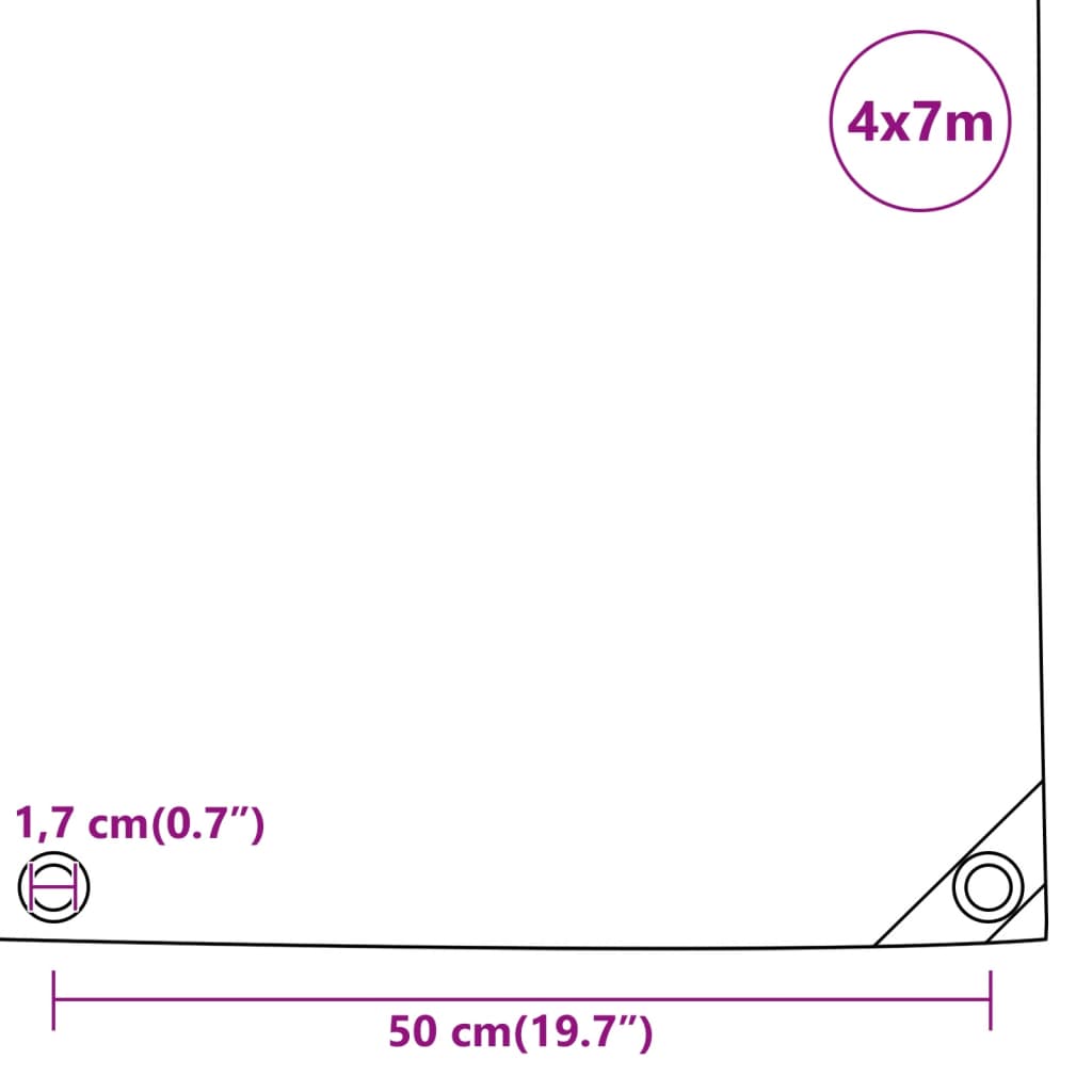 Cerada antracit 4x7 m 650 g/m²
