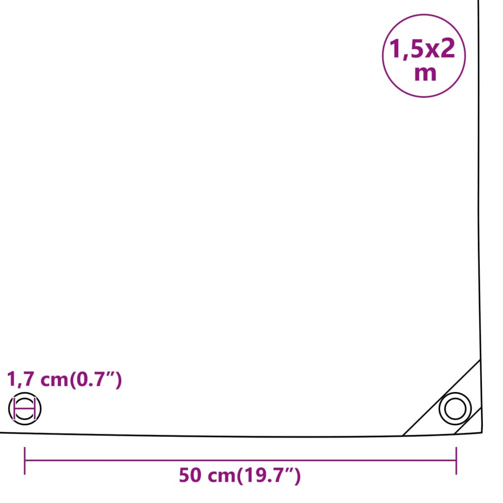 Cerada antracit 1,5x2 m 650 g/m²