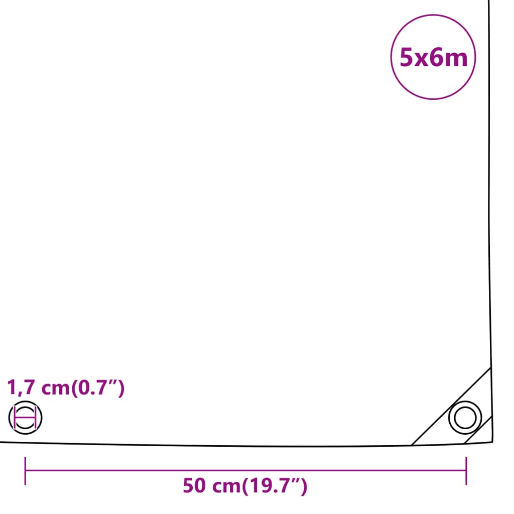 Cerada antracit 5x6 m 650 g/m²