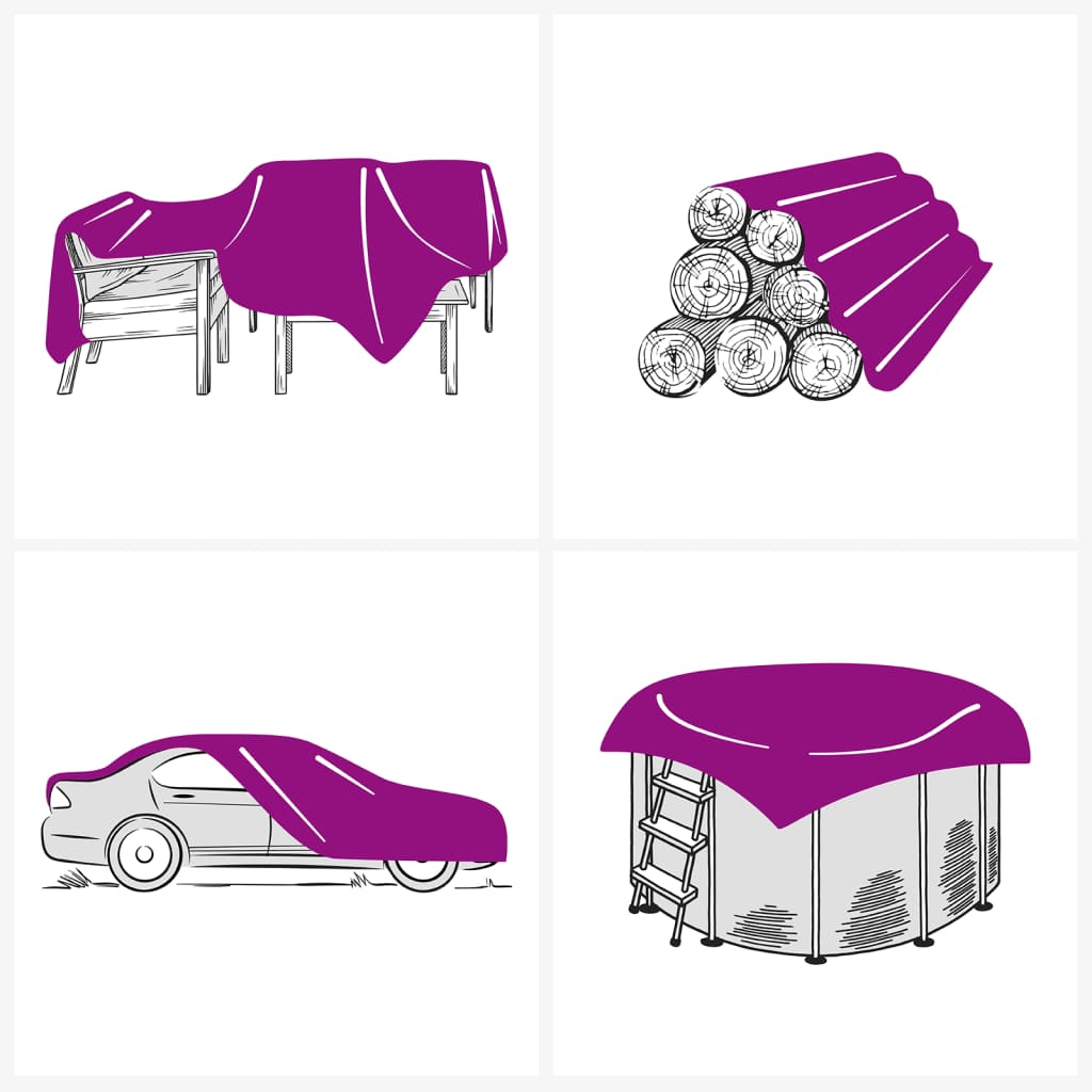 Cerada zelena 6 x 8 m 650 g/m²