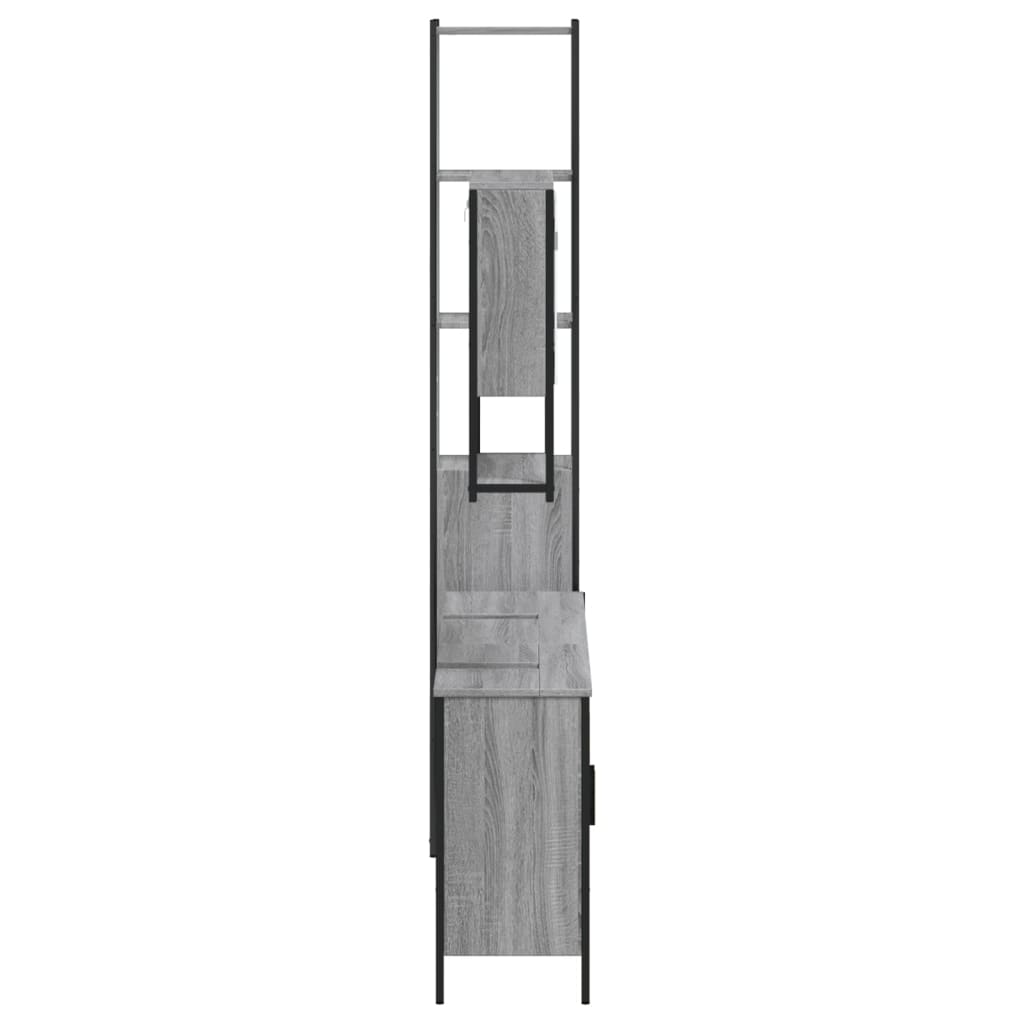 4-dijelni set kupaonskog namještaja siva boja hrasta drveni
