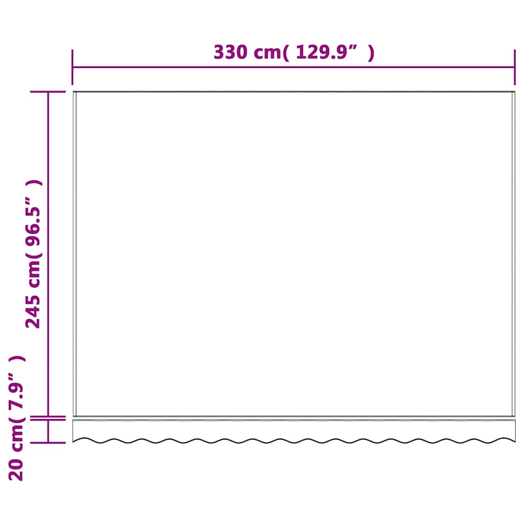 Zamjenska tkanina za tendu crveno-bijela prugasta 3,5 x 2,5 m