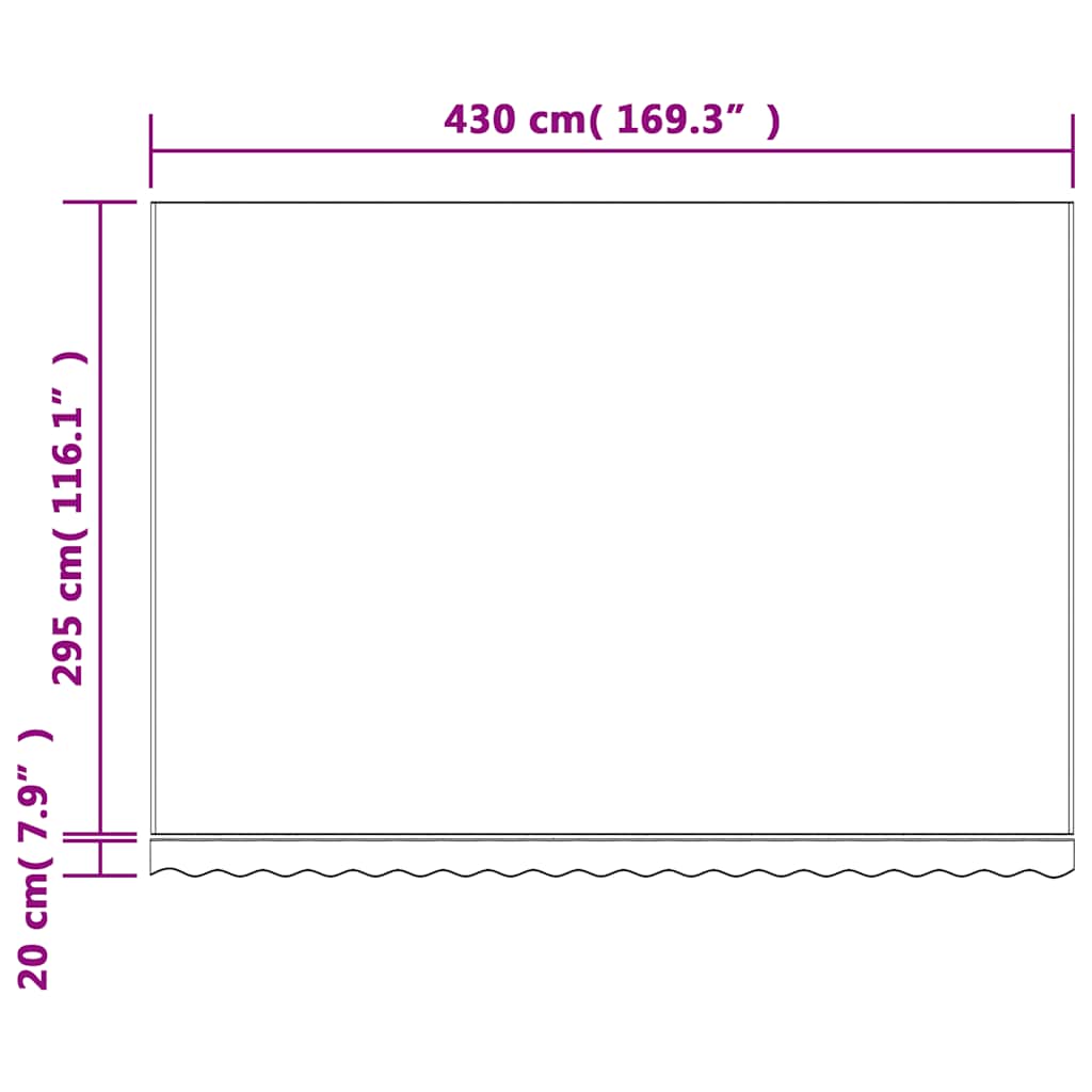 Zamjenska tkanina za tendu crveno-bijela prugasta 4,5 x 3 m