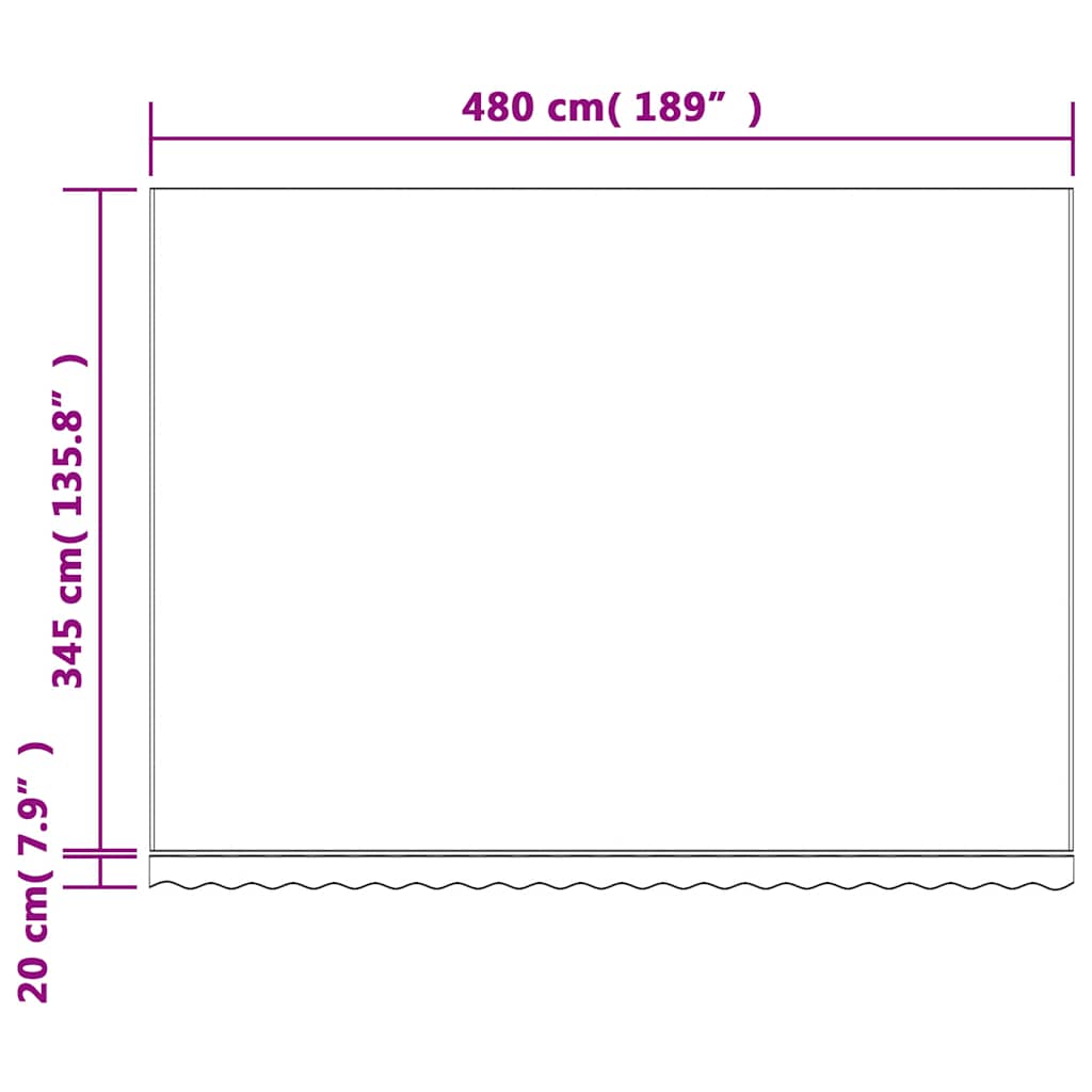 Zamjenska tkanina za tendu crveno-bijela prugasta 5 x 3,5 m
