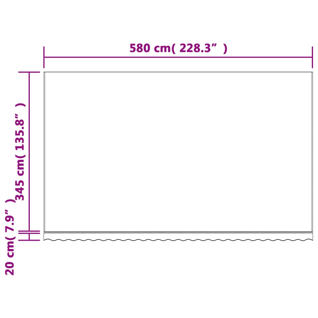 Zamjenska tkanina za tendu crveno-bijela prugasta 6 x 3,5 m