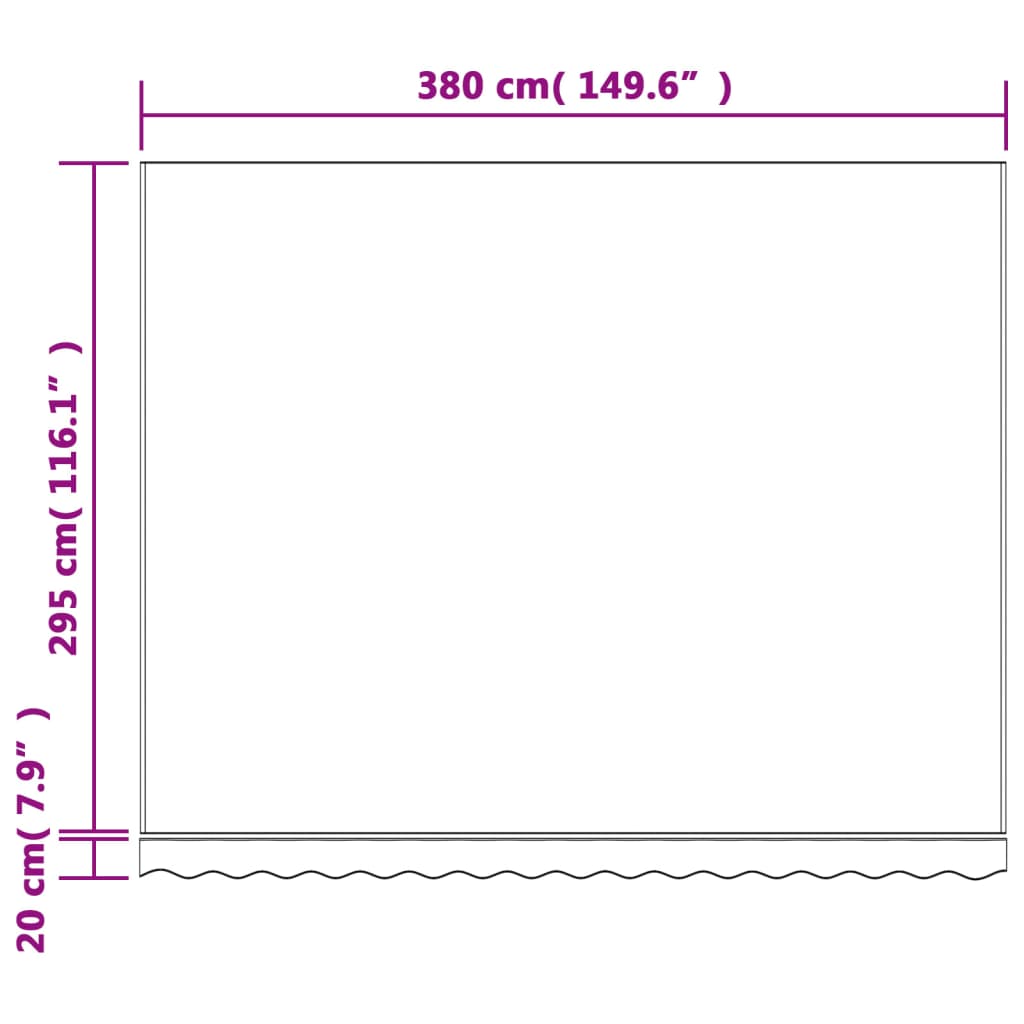Zamjenska tkanina za tendu raznobojna prugasta 4 x 3 m