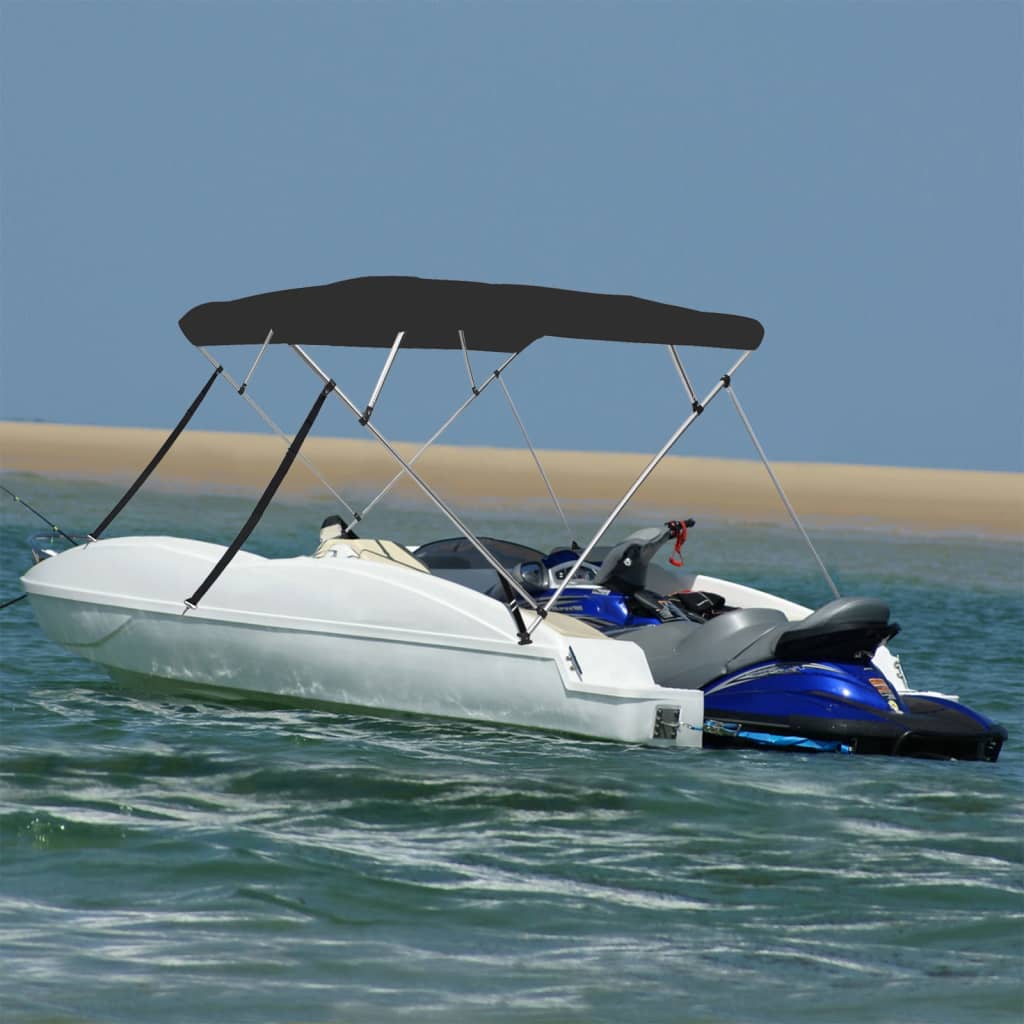 Tenda bimini s 4 luka crna 243x210x137 cm