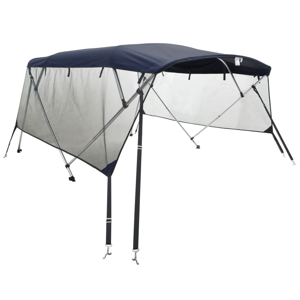 Tenda bimini s 4 luka i mrežastim zidovima 243x(170-182)x137 cm