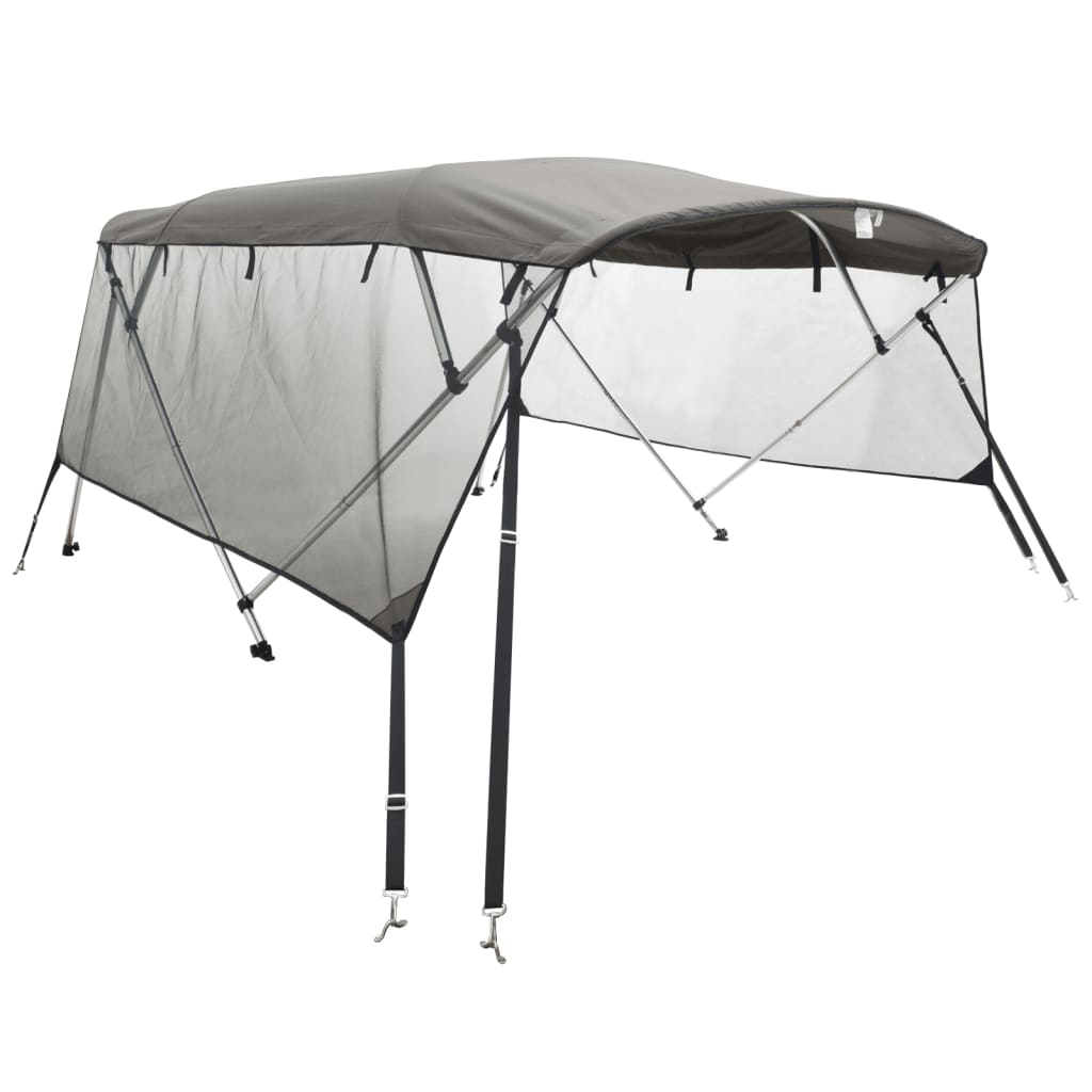 Tenda bimini s 4 luka i mrežastim zidovima 243x(170-182)x137 cm