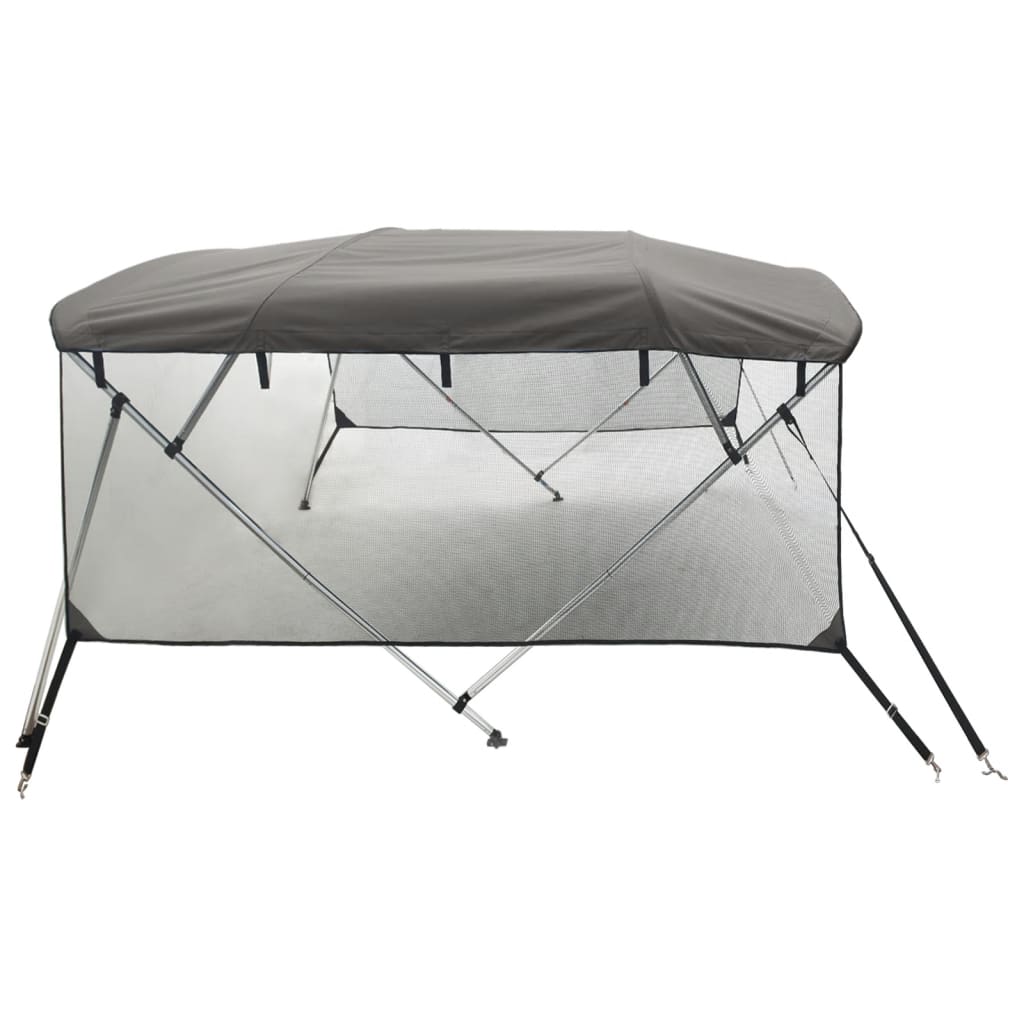 Tenda bimini s 4 luka i mrežastim zidovima 243x(185-198)x137 cm