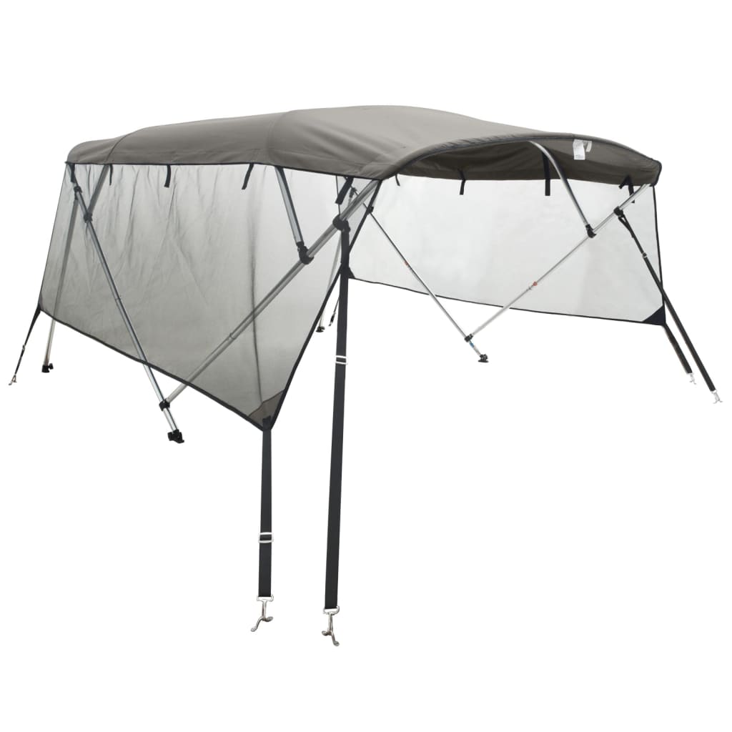 Tenda bimini s 4 luka i mrežastim zidovima 243x(230-244)x137 cm