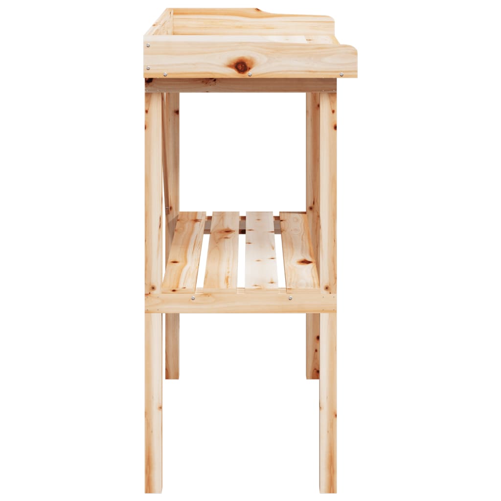 Stol za biljke s policom 78 x 38 x 82,5 cm od masivne jelovine