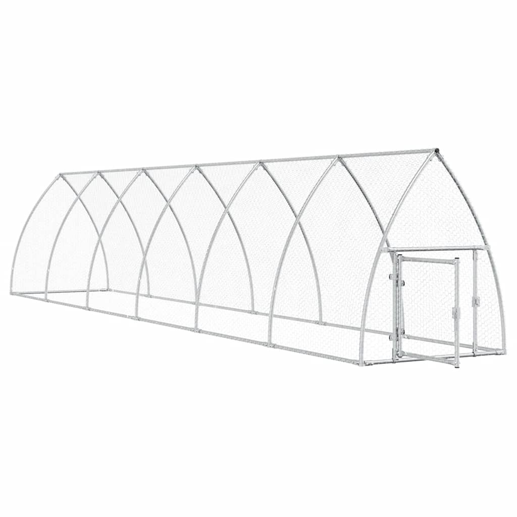 Kavez za kokoši srebrni 600 x 105 x 120 cm od pocinčanog čelika
