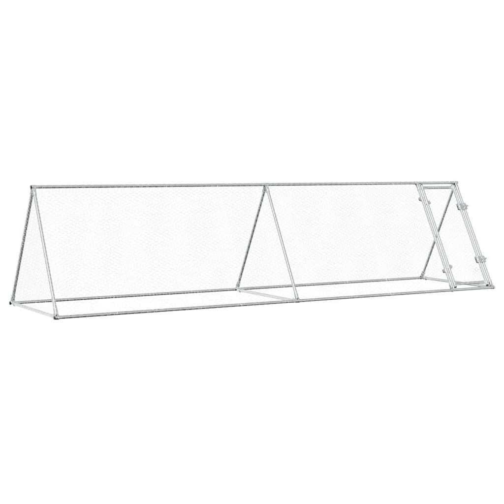 Kavez za kokoši srebrni 400 x 105 x 91 cm od pocinčanog čelika