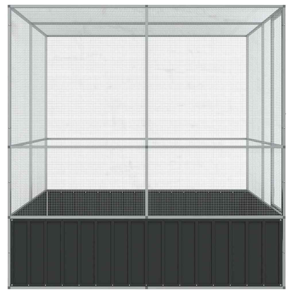 Kavez za ptice srebrni 211 x 207 x 212 cm čelični