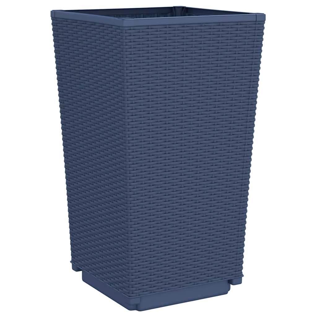Vrtne sadilice 2 kom plava siva 32,5 x 32,5 x 57 cm PP