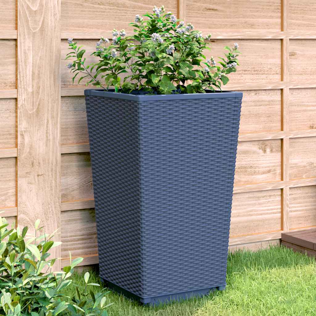 Vrtne sadilice 2 kom plava siva 32,5 x 32,5 x 57 cm PP