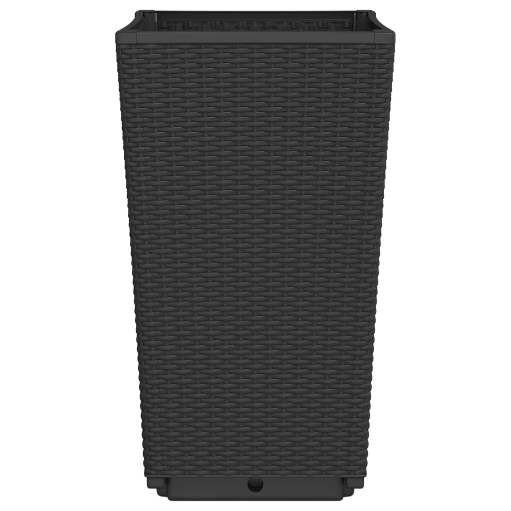 Vrtne sadilice 2 kom crne 32,5 x 32,5 x 57 cm od PP-a